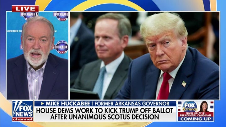 Mike Huckabee slams House Dems for working to remove Trump from ballot: 